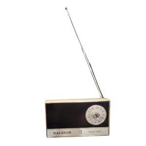VTG Raleigh Solid State AM/FM Transistor Radio With Case Works